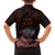 Iceland Vikings Family Matching Off The Shoulder Long Sleeve Dress and Hawaiian Shirt Norse Runes with Raven and Longship Design Featuring National Flag