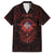 Iceland Vikings Family Matching Off The Shoulder Long Sleeve Dress and Hawaiian Shirt Norse Runes with Raven and Longship Design Featuring National Flag