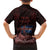 Iceland Vikings Kid Hawaiian Shirt Norse Runes with Raven and Longship Design Featuring National Flag