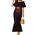 Iceland Vikings Mermaid Dress Norse Runes with Raven and Longship Design Featuring National Flag