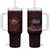 Iceland Vikings Tumbler With Handle Norse Runes with Raven and Longship Design Featuring National Flag