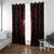 Iceland Vikings Window Curtain Norse Runes with Raven and Longship Design Featuring National Flag