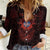 Iceland Vikings Women Casual Shirt Norse Runes with Raven and Longship Design Featuring National Flag