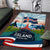 Iceland National Day Area Rug with Icelandic Flag Crest and Scenic Landscape Design