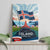 Iceland National Day Canvas Wall Art with Icelandic Flag Crest and Scenic Landscape Design