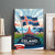 Iceland National Day Canvas Wall Art with Icelandic Flag Crest and Scenic Landscape Design