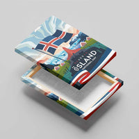 Iceland National Day Canvas Wall Art with Icelandic Flag Crest and Scenic Landscape Design