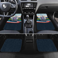 Iceland National Day Car Mats with Icelandic Flag Crest and Scenic Landscape Design