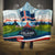 Iceland National Day Hooded Blanket with Icelandic Flag Crest and Scenic Landscape Design