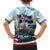 Iceland National Day Kid Hawaiian Shirt with Icelandic Flag Crest and Scenic Landscape Design