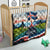 Iceland National Day Quilt with Icelandic Flag Crest and Scenic Landscape Design