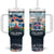 Iceland National Day Tumbler With Handle with Icelandic Flag Crest and Scenic Landscape Design