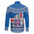 Iceland Flag Family Matching Short Sleeve Bodycon Dress and Hawaiian Shirt with Icelandic Crest and Traditional Nordic Knit Pattern Design