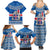Iceland Flag Family Matching Summer Maxi Dress and Hawaiian Shirt with Icelandic Crest and Traditional Nordic Knit Pattern Design