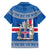 Iceland Flag Family Matching Summer Maxi Dress and Hawaiian Shirt with Icelandic Crest and Traditional Nordic Knit Pattern Design