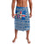 Iceland Flag Lavalava with Icelandic Crest and Traditional Nordic Knit Pattern Design