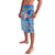 Iceland Flag Lavalava with Icelandic Crest and Traditional Nordic Knit Pattern Design