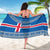 Iceland Flag Sarong with Icelandic Crest and Traditional Nordic Knit Pattern Design
