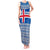 Iceland Flag Tank Maxi Dress with Icelandic Crest and Traditional Nordic Knit Pattern Design