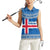 Iceland Flag Women Sleeveless Polo Shirt with Icelandic Crest and Traditional Nordic Knit Pattern Design