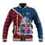 Iceland Crest Baseball Jacket with Viking Dragon and Icelandic Flag Plaid Pattern - Wonder Print Shop