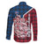 Iceland Crest Family Matching Long Sleeve Bodycon Dress and Hawaiian Shirt with Viking Dragon and Icelandic Flag Plaid Pattern - Wonder Print Shop