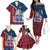 Iceland Crest Family Matching Off The Shoulder Long Sleeve Dress and Hawaiian Shirt with Viking Dragon and Icelandic Flag Plaid Pattern - Wonder Print Shop