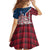 Iceland Crest Family Matching Short Sleeve Bodycon Dress and Hawaiian Shirt with Viking Dragon and Icelandic Flag Plaid Pattern - Wonder Print Shop