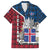 Iceland Crest Family Matching Tank Maxi Dress and Hawaiian Shirt with Viking Dragon and Icelandic Flag Plaid Pattern - Wonder Print Shop