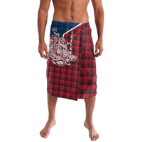 Iceland Crest Lavalava with Viking Dragon and Icelandic Flag Plaid Pattern - Wonder Print Shop