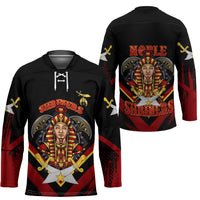 Noble Shriners Hockey Jersey Masonic Egyptian Pharaoh Scimitar Emblem
