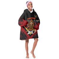 Noble Shriners Kid Wearable Blanket Hoodie Masonic Egyptian Pharaoh Scimitar Emblem