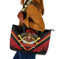 Noble Shriners Leather Tote Bag Masonic Egyptian Pharaoh Scimitar Emblem