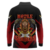 Noble Shriners Long Sleeve Polo Shirt Masonic Egyptian Pharaoh Scimitar Emblem