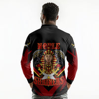 Noble Shriners Long Sleeve Polo Shirt Masonic Egyptian Pharaoh Scimitar Emblem