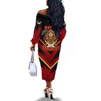 Noble Shriners Off The Shoulder Long Sleeve Dress Masonic Egyptian Pharaoh Scimitar Emblem