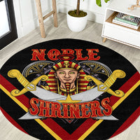 Noble Shriners Round Carpet Masonic Egyptian Pharaoh Scimitar Emblem