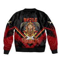 Noble Shriners Sleeve Zip Bomber Jacket Masonic Egyptian Pharaoh Scimitar Emblem