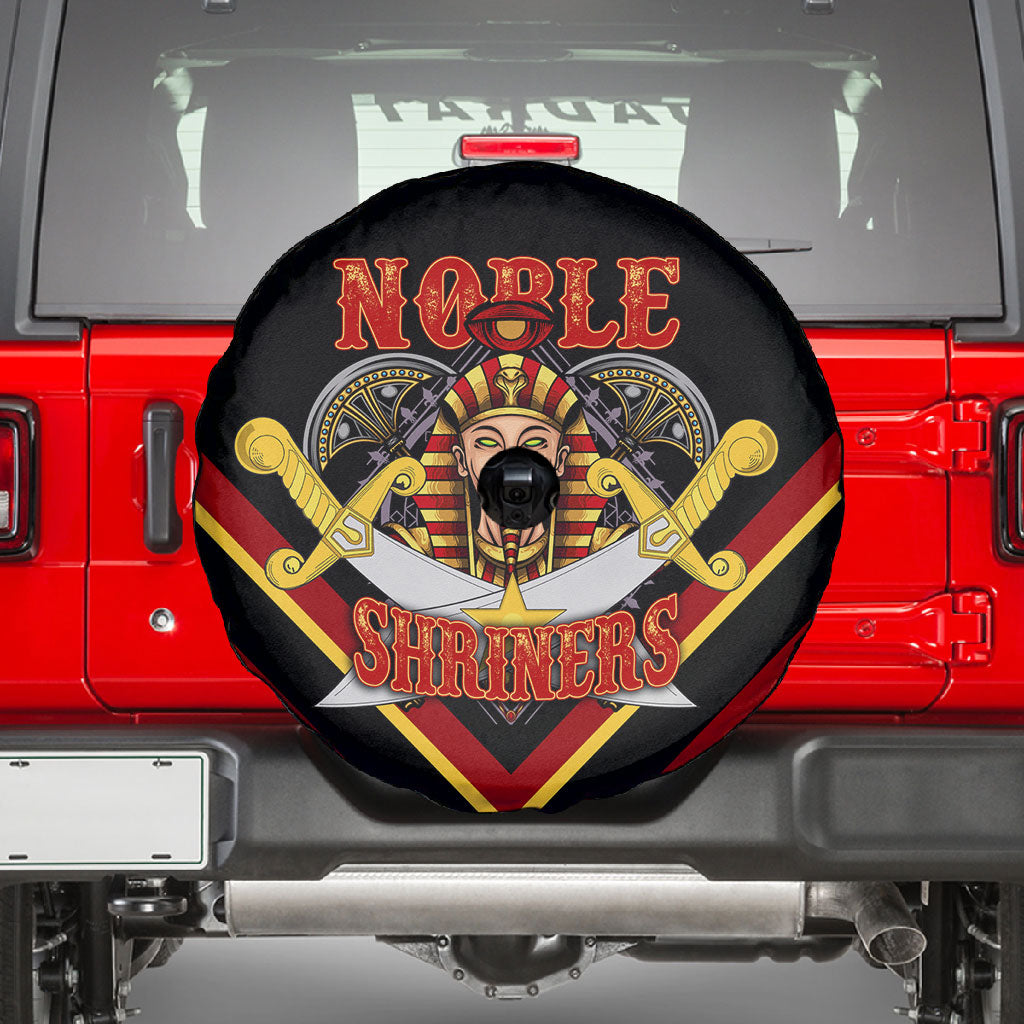 Noble Shriners Spare Tire Cover Masonic Egyptian Pharaoh Scimitar Emblem