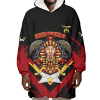 Noble Shriners Wearable Blanket Hoodie Masonic Egyptian Pharaoh Scimitar Emblem