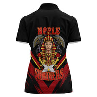 Noble Shriners Women Polo Shirt Masonic Egyptian Pharaoh Scimitar Emblem