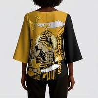 Noble Shriners Kimono Sleeve Blouse Egyptian Pharaoh Warrior - Scimitar Sword