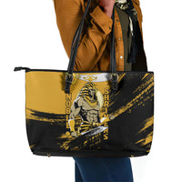 Noble Shriners Leather Tote Bag Egyptian Pharaoh Warrior - Scimitar Sword