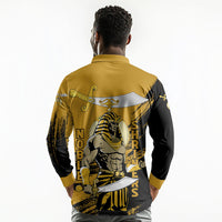 Noble Shriners Long Sleeve Polo Shirt Egyptian Pharaoh Warrior - Scimitar Sword