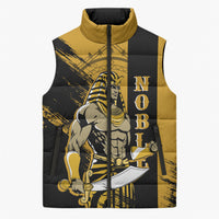 Noble Shriners Sleeveless Puffer Jacket Egyptian Pharaoh Warrior - Scimitar Sword