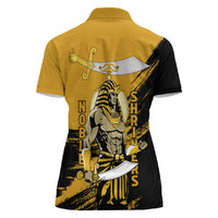 Noble Shriners Women Polo Shirt Egyptian Pharaoh Warrior - Scimitar Sword
