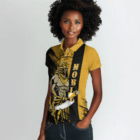 Noble Shriners Women Polo Shirt Egyptian Pharaoh Warrior - Scimitar Sword