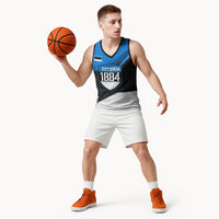 Estonia Flag 1884 Freedom Basketball Jersey Geometric Lion Crest National Pride