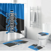 Estonia Flag 1884 Freedom Bathroom Set Geometric Lion Crest National Pride