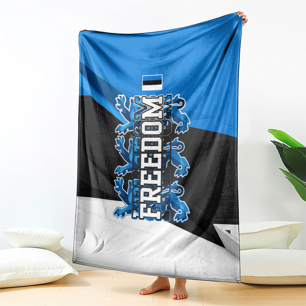 Estonia Flag 1884 Freedom Blanket Geometric Lion Crest National Pride